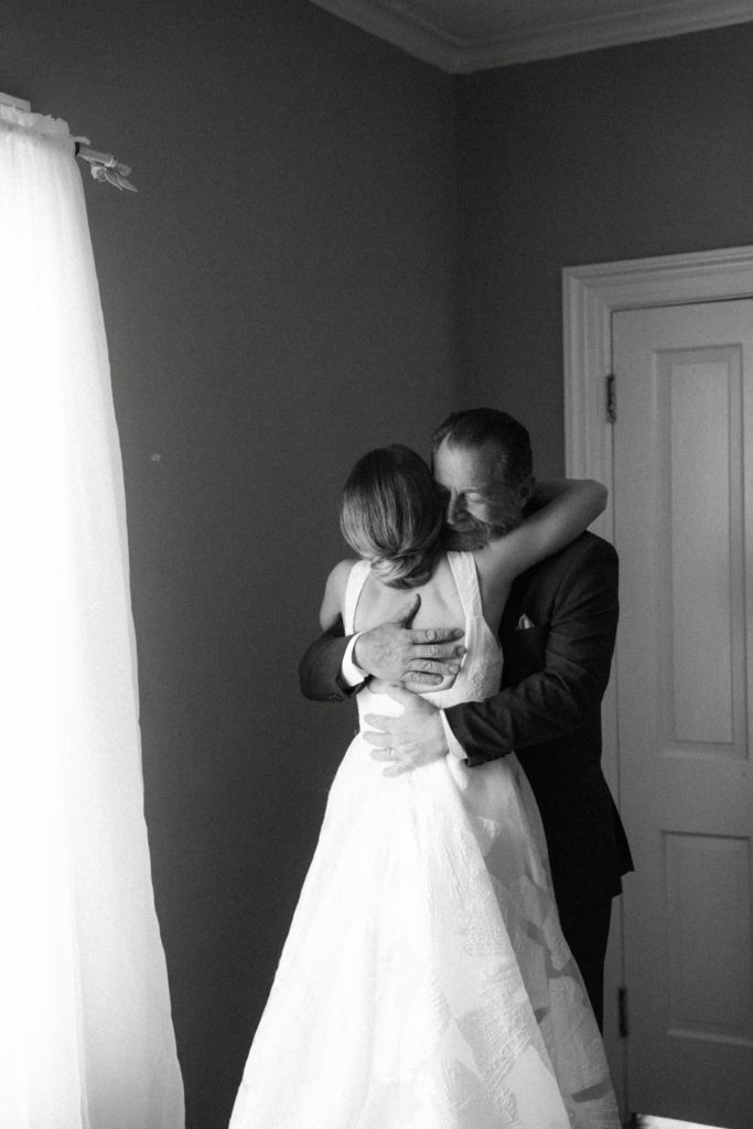  First Look with Dad during Northern California Wedding captured by Krista K Photos