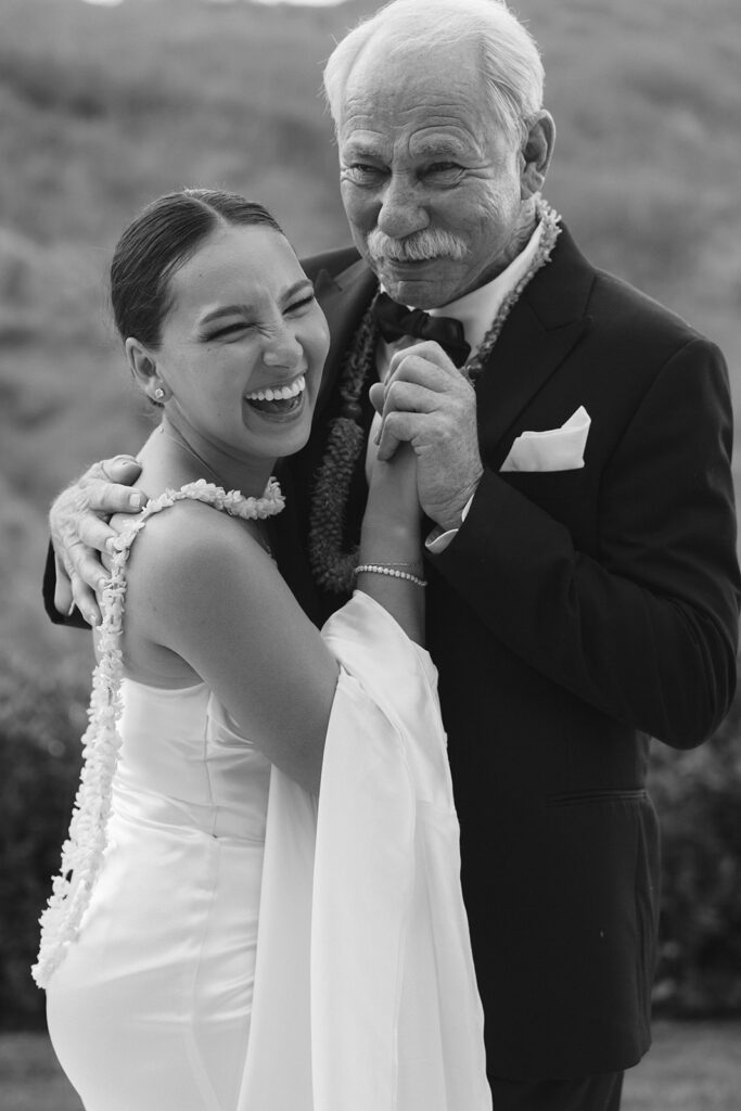 Bride and father-of-the-bride dancing