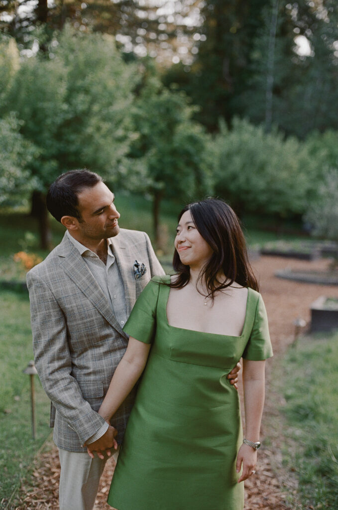 Bride and groom-to-be at their pre-wedding welcome dinner