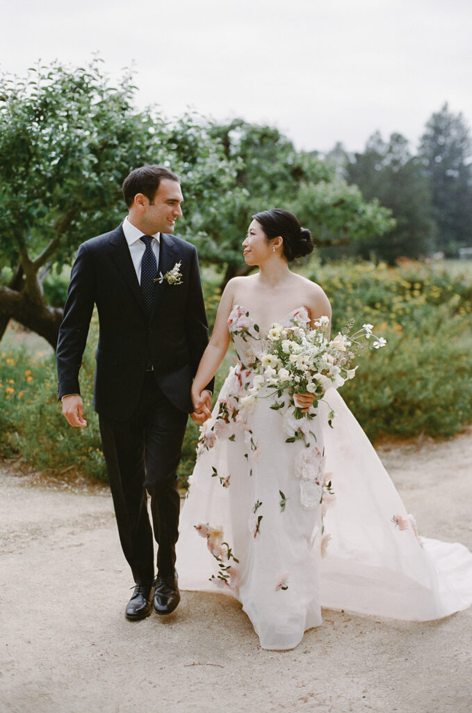 Bridal portrait at elevated Sonoma, CA, wedding